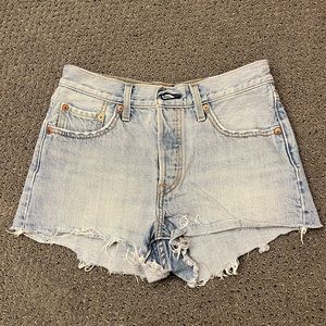 levi’s original 501 denim shorts